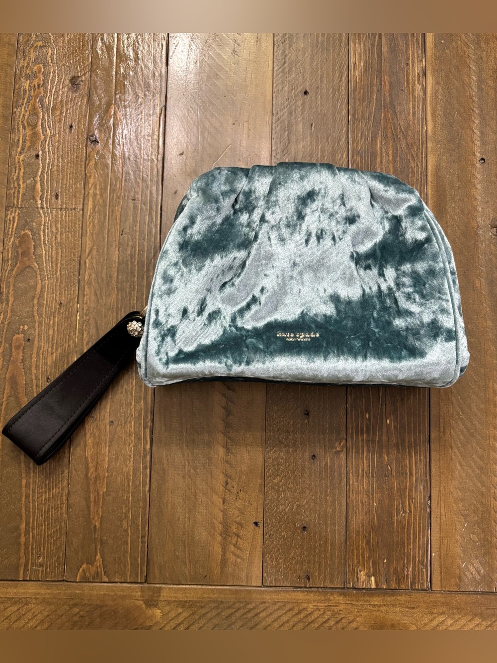 Kate Spade New York Party Velvet Clutch in Ivy Blue